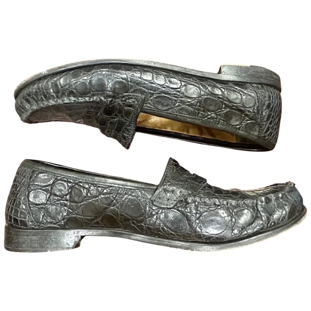 Zelli Genuine Crocodile Loafers | Handcrafted in Italy | Size 10 M